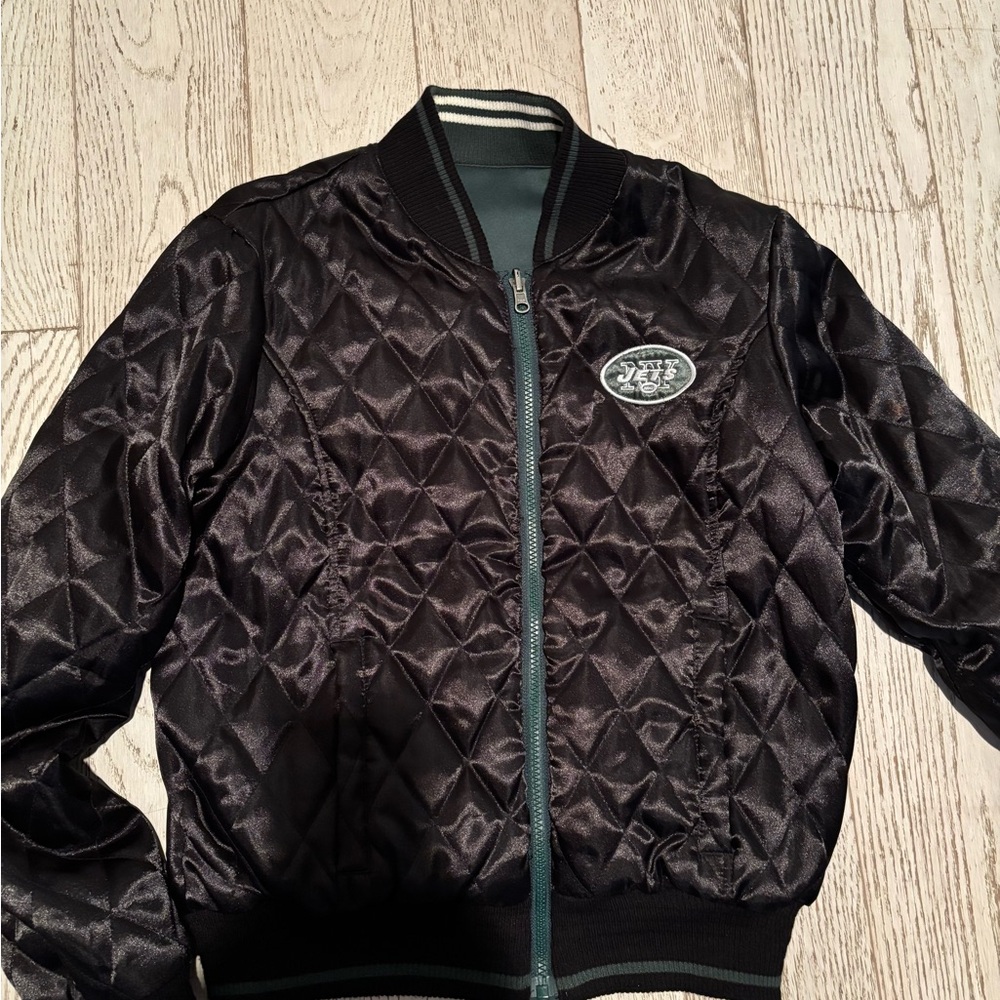 NFL Black Quilted Bomber Jacket